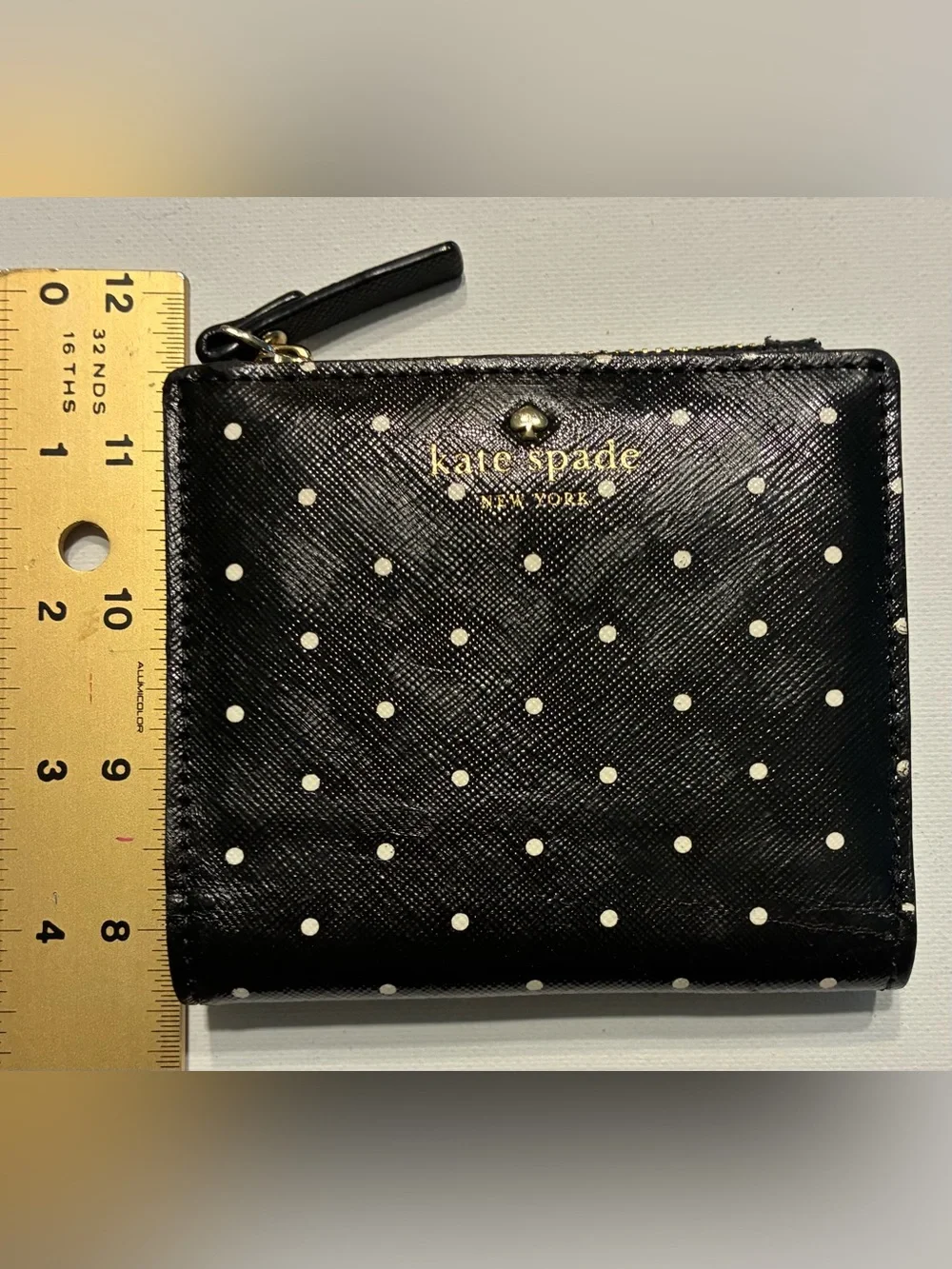 kate spade Black Polka Dot Compact Wallet
